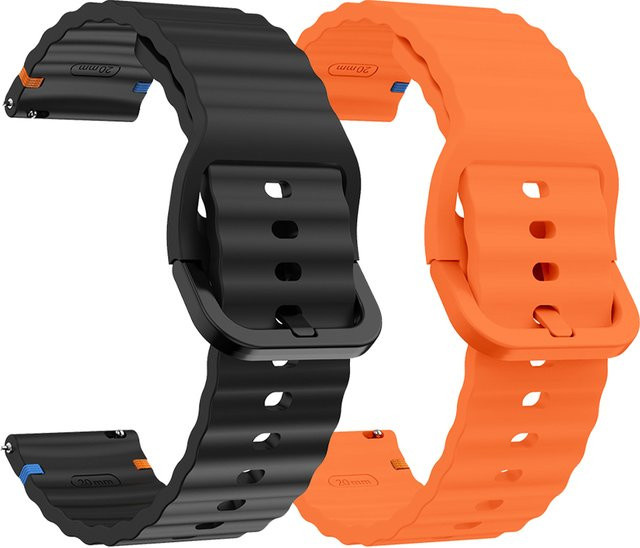 SUUNTO Uhrenarmband Silikon, Schwarz, Unisex, 20 mm, 22 mm - Bild 1