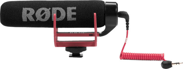 Rode VideoMic GO Richtmikrofon mit 3,5 mm Klinkenanschluss in Schwarz und Rot - Bild 1
