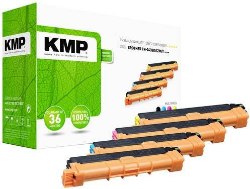 KMP Toner Multipack kompatibel mit Brother TN-243, CMYK Farbkombination Schwarz, Cyan, Magenta, Gelb - Bild 1