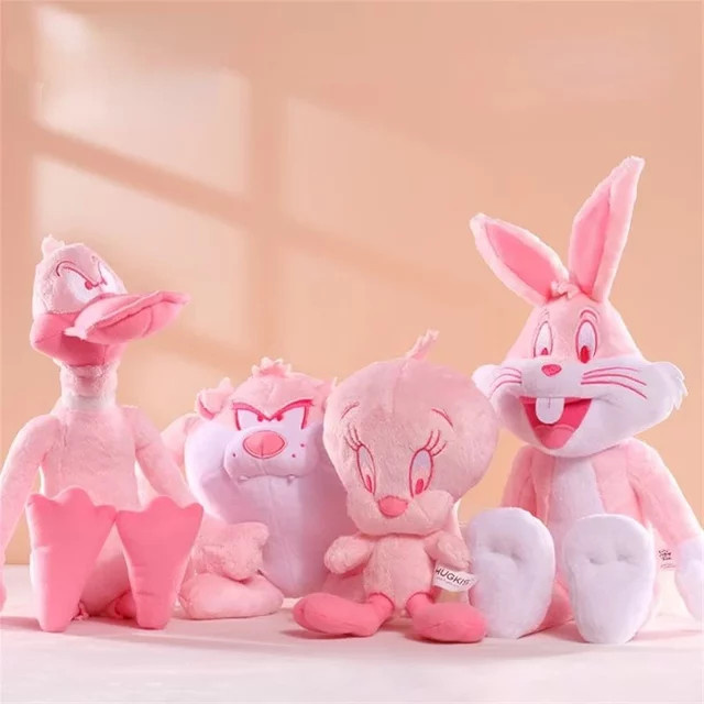 HUGKIS Looney Tunes Bugs Bunny, Tweety Bird, Daffy Duck, Plüschtiere, Pink - Bild 1