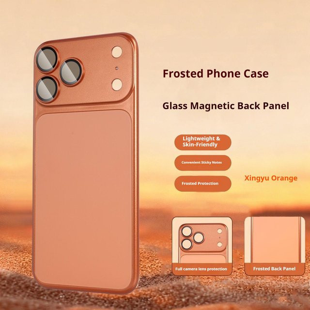 YULIN-003 Rückseitenaufkleber für iPhone Hüllen in Orange zur Konvertierung für iPhone 12 Pro Max, 13, 14, 16 und iPhone 17 Pro Max - Bild 1