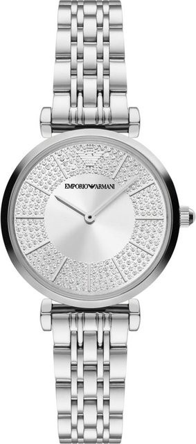 Emporio Armani Armbanduhr Edelstahl, Quarz, Silber, Damen - Bild 1