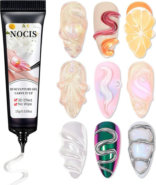 NOCIS 3D Nagelgel, Klares Modelliergel, Glänzend - Bild 1