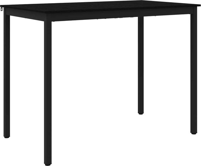 vidaXL Esstisch modern in Eiche und Schwarz mit Metallbeinen, rechteckig, B/T/H: 105 x 80 x 80 cm - Bild 1