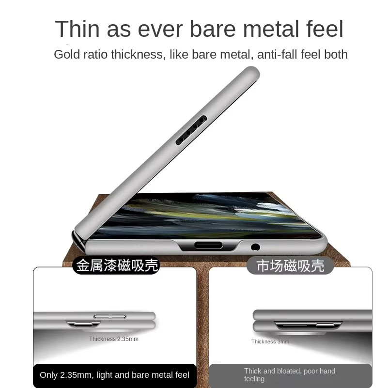 MagSafe kompatible Honor Magic V3 Vs3 Vs2 V2 Handyhülle in Gold, ultradünne matte Schutzhülle mit Magnetfunktion - Bild 4