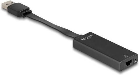 Delock USB 2.0 auf Gigabit-LAN Adapter in Schwarz (USB-A auf Ethernet) 66245 - Bild 1