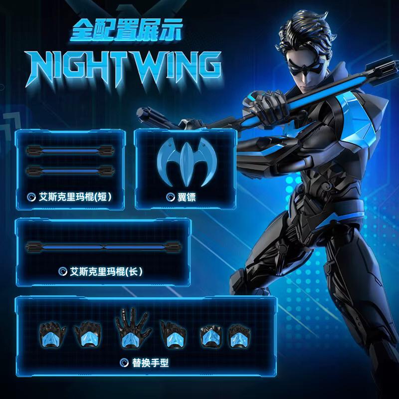 BLOKEES DC Justice League Nightwing Batman Beyond, Superhelden-Actionfigur - Bild 2