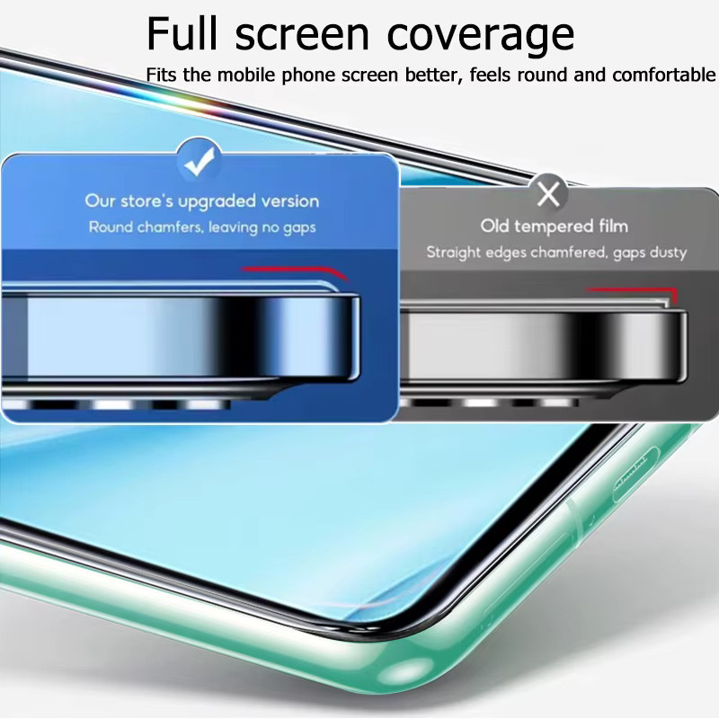 3er-Set Upgrade gehärtetes Glas Displayschutzfolie für Xiaomi Mi 11 Lite 5G, transparent, mit Fingerabdruck-Entsperrung und vollständiger Abdeckung - Bild 3