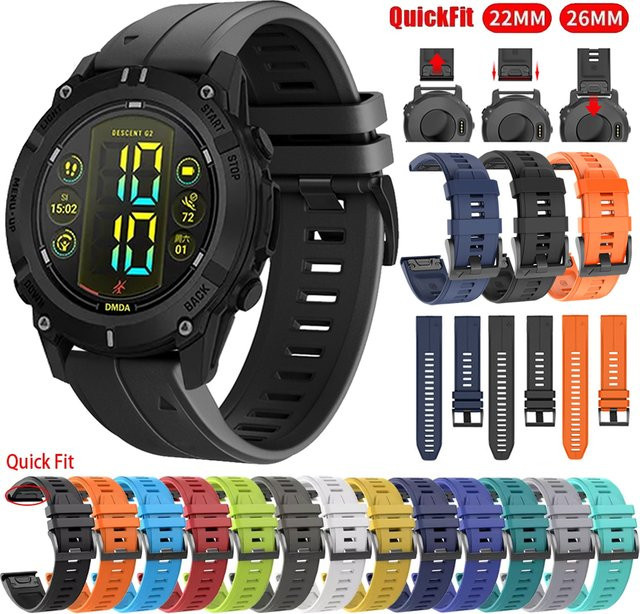 Uhrenarmband Silikon, 22/26 mm, Unisex - Bild 1