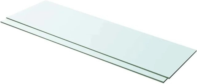 2er-Set vidaXL Regalböden aus transparentem Hartglas, B/T: 100 x 30 cm - Bild 1