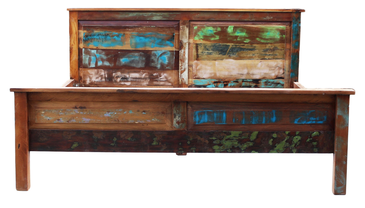 SIT Holzbett Riverboat in Altholz-Optik, Farbe: Bunt, B/T: 180 x 200 cm - Bild 1