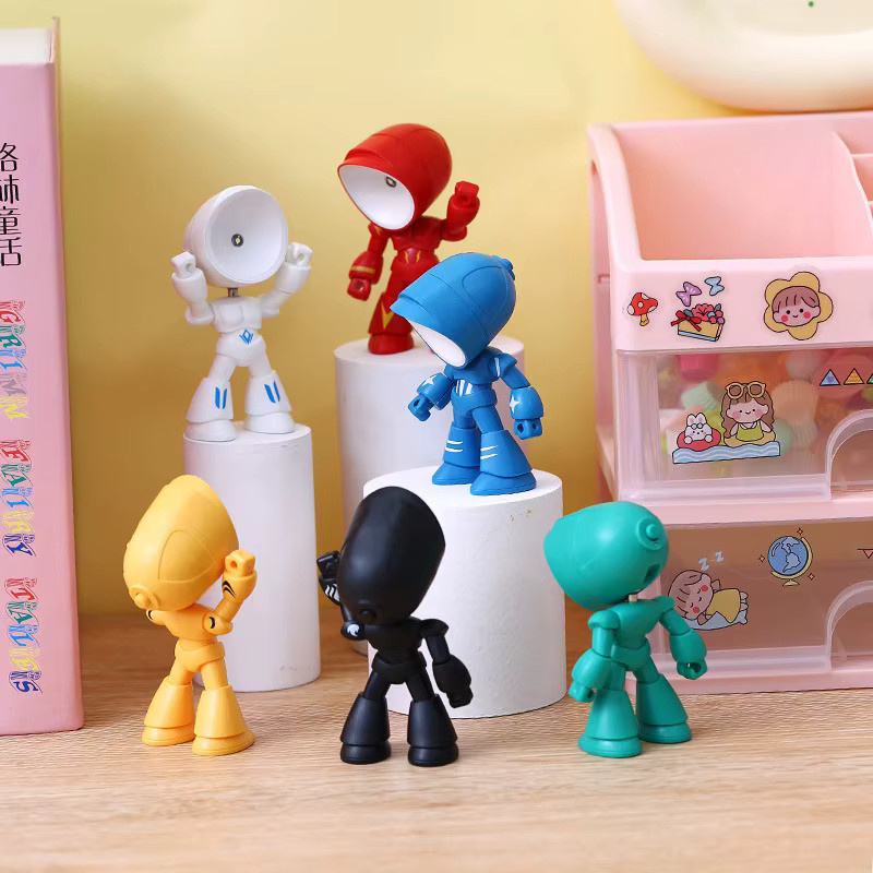 IEEYEEY Mini LED Nachtlicht Polizei Cartoon Schreibtischlampe für Kinder in Weiß und Multicolour - Bild 5