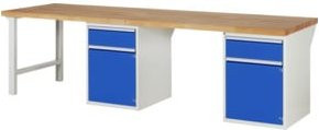 Rau Werkbank 7502A8 mit 2 Schubladen und 2 Türen, B/T/H: 300 x 90 x 84 cm - Bild 1