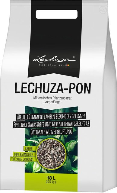Lechuza-Pon mineralisches Pflanzsubstrat für Zimmerpflanzen und essbare Pflanzen, 18 Liter - Bild 2