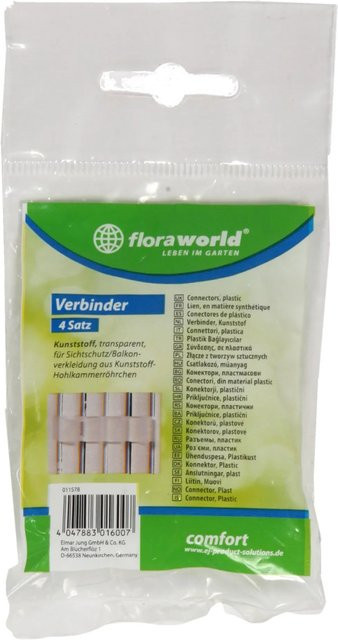 4er Satz Kunststoff-Verbinder Comfort in transparentem Design - Bild 1