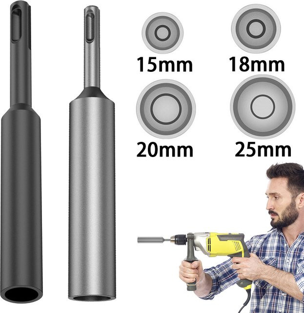Toorise SDS Plus Erdungsstangentreiber aus gehärtetem Edelstahl für 5/8 Zoll und 3/4 Zoll Erdungsstangen - Bild 1