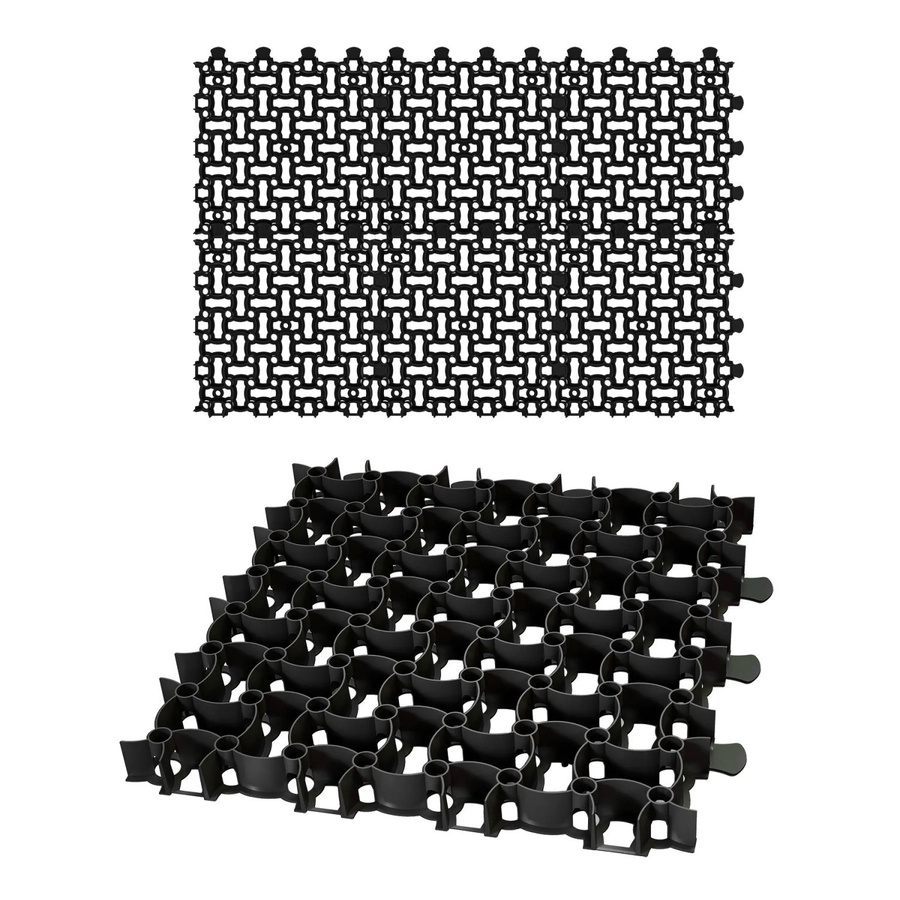 BigDean Rasengitter Paddockplatten aus Kunststoff in Schwarz, 6 Stück, B/T/H: 50 x 50 x 4 cm - Bild 2