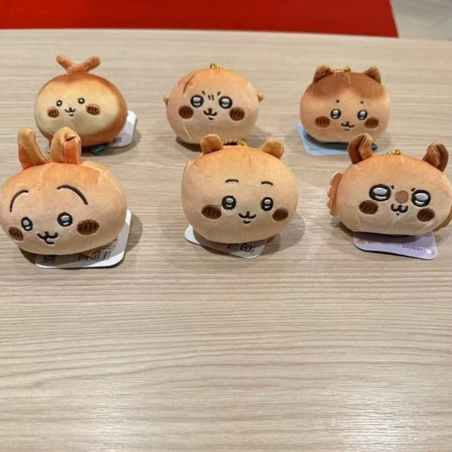 Bandai Jiyi Dorayaki Bakery Plüsch-Anhänger, Momonga, Hachiware, Usagi, Taschenanhänger - Bild 1