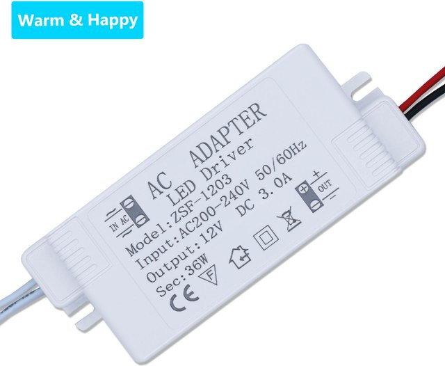LED-Treiber Leistungssteuerung für Lichtleisten und Beleuchtungskörper, 12 V, 3 A, Weiß, AC 220 V - Bild 1