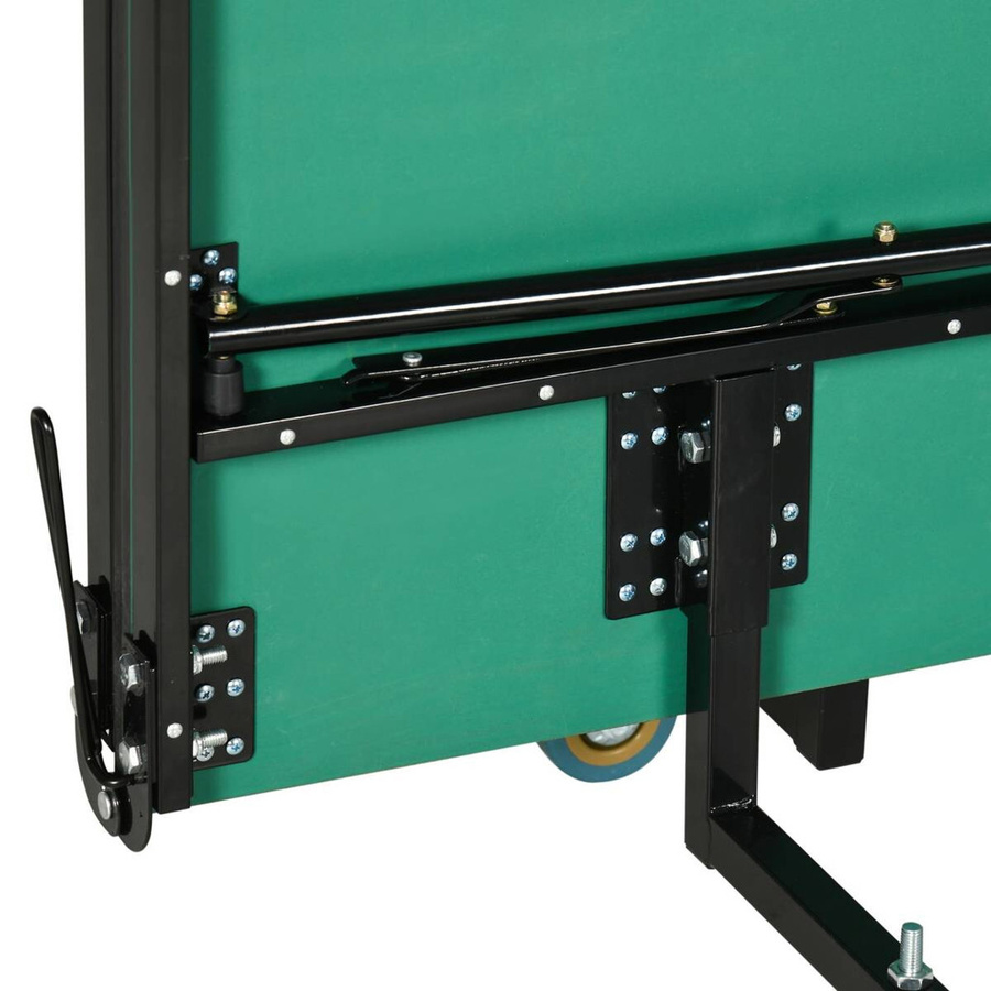 SPORTNOW Indoor Tischtennisplatte klappbar in Grün mit Rollen und Zubehör aus Stahl und MDF, B/T/H: 274 x 152,5 x 76 cm - Bild 4