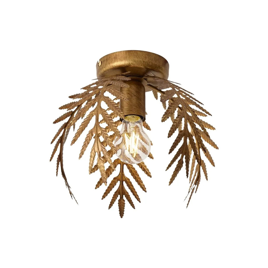 QAZQA Botanica Vintage Deckenleuchte Gold/Messing aus Metall im Art Nouveau Stil, dimmbar, E27, Durchmesser: 24 cm - Bild 2