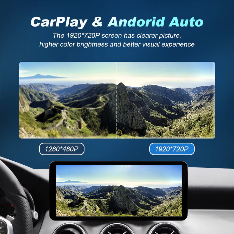 NUNOO Android 14 Multimedia Radio mit Qualcomm Prozessor und Wireless CarPlay für Mercedes Benz C GLC V X Klasse W205 W446 2014-2018, Schwarz - Bild 4