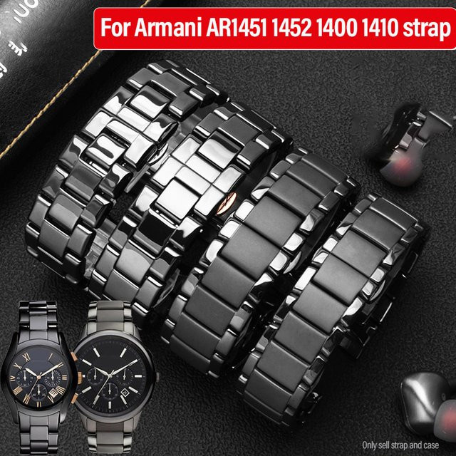 Armani Uhrenarmband Keramik, Schwarz, Herren - Bild 1
