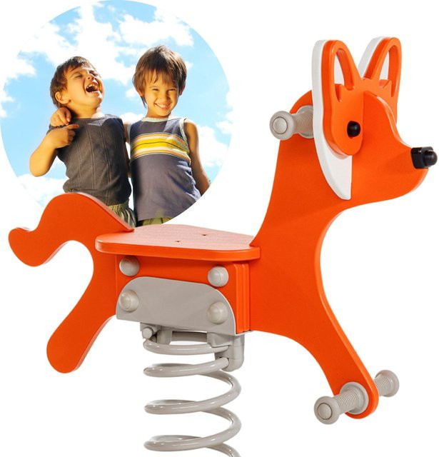 Spielturmking Federwippe Federtier Fuchs, Schaukelwippe, DIN EN 1176 - Bild 1
