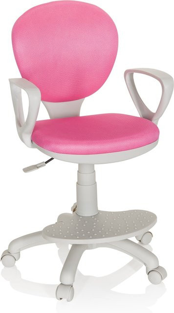 hjh OFFICE Kinderdrehstuhl KID COLOUR G1 in Pink mit Armlehnen und Stoffbezug - Bild 1