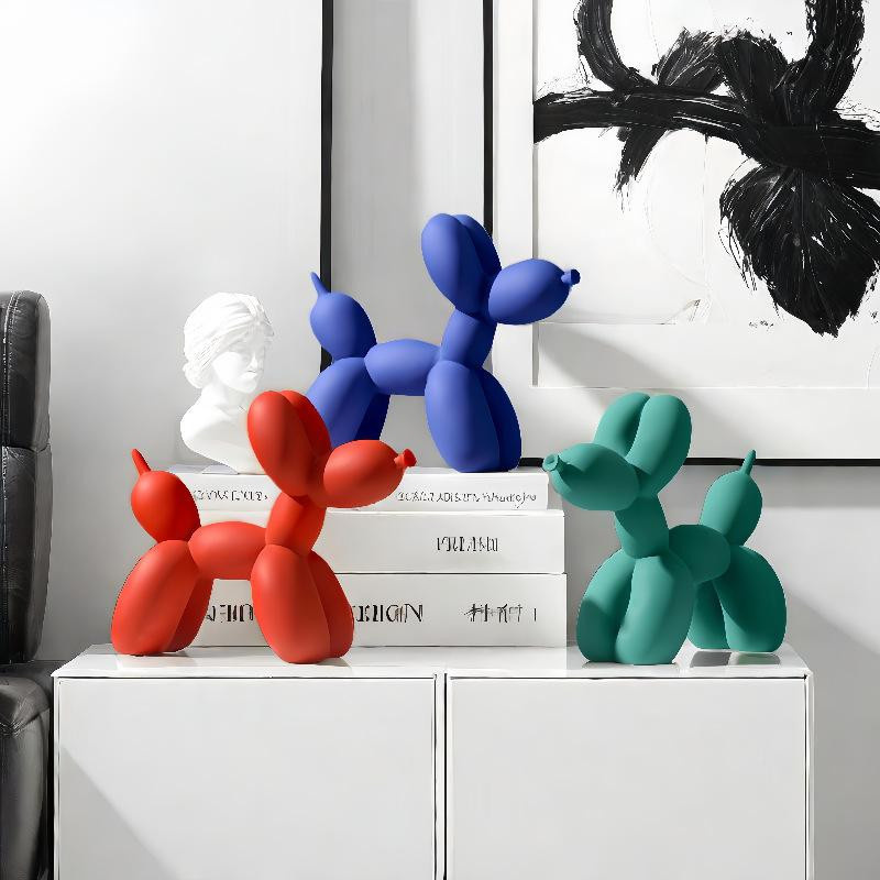 Yiran Furniture Ballonhunde Ornament aus Harz in modernem nordischem Design für Wohnzimmer und Schlafzimmer - Bild 2