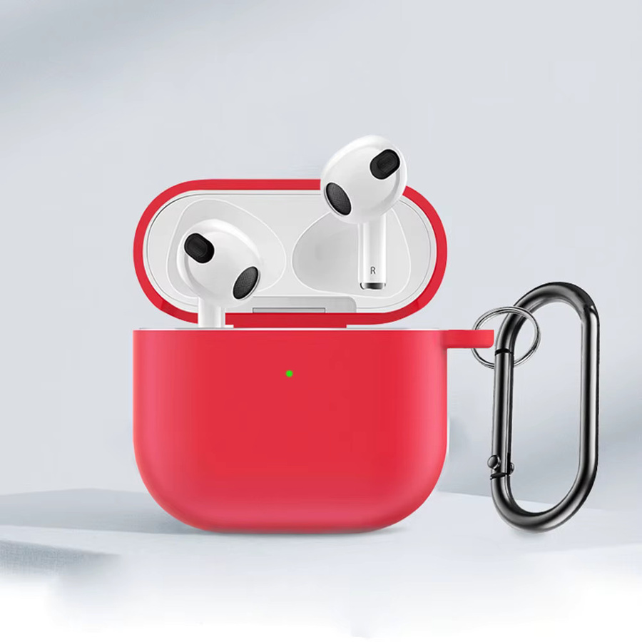 Silikon-Schutzhülle für Apple AirPods Pro (1., 2. und 3. Generation) sowie AirPods (1., 2. und 3. Generation) inklusive Schlüsselring in Grün - Bild 2