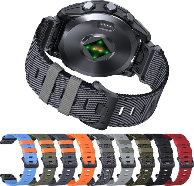QuickFit Uhrenarmband Nylon, 22 mm, 26 mm, Schwarz, Unisex - Bild 1