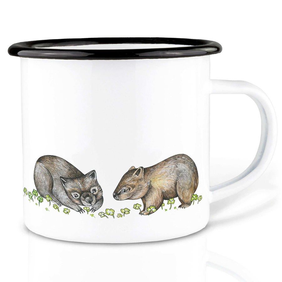 Ligarti Handgemachter Emaillebecher Wombats 300ml - Bild 1