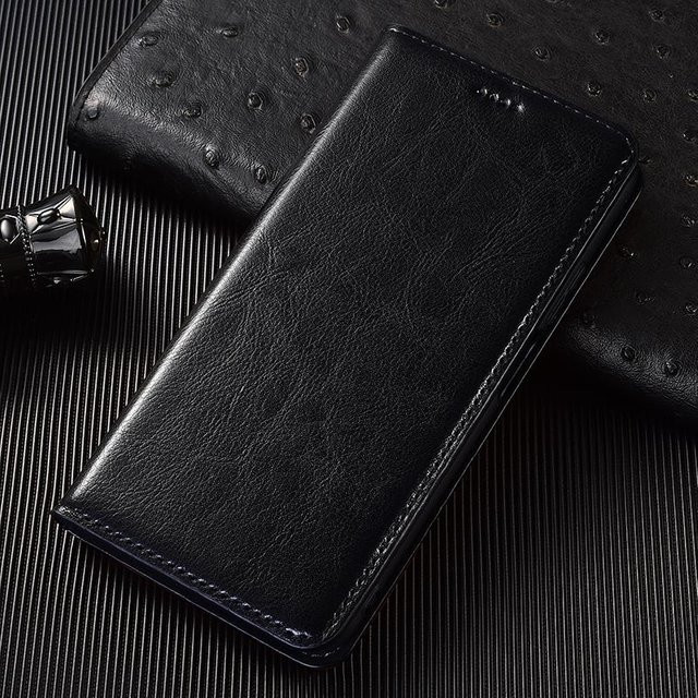 Crazy Horse Echtleder Handyhülle für OnePlus Modelle in Schwarz - Bild 1