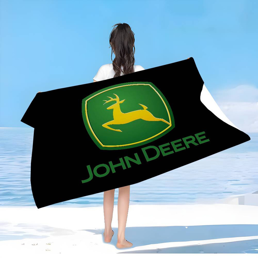 J-John Logo Deeres Mikrofaser-Strandtuch schnelltrocknend für Pool, Reise und Yoga, B/H: 50 x 100 cm - Bild 1