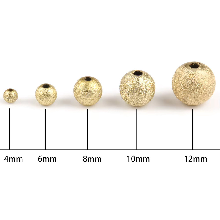 LNMBII Abstandshalter-Faltenperlen, silbrig-goldfarben, Kunststoff, 4–12 mm, Unisex - Bild 3