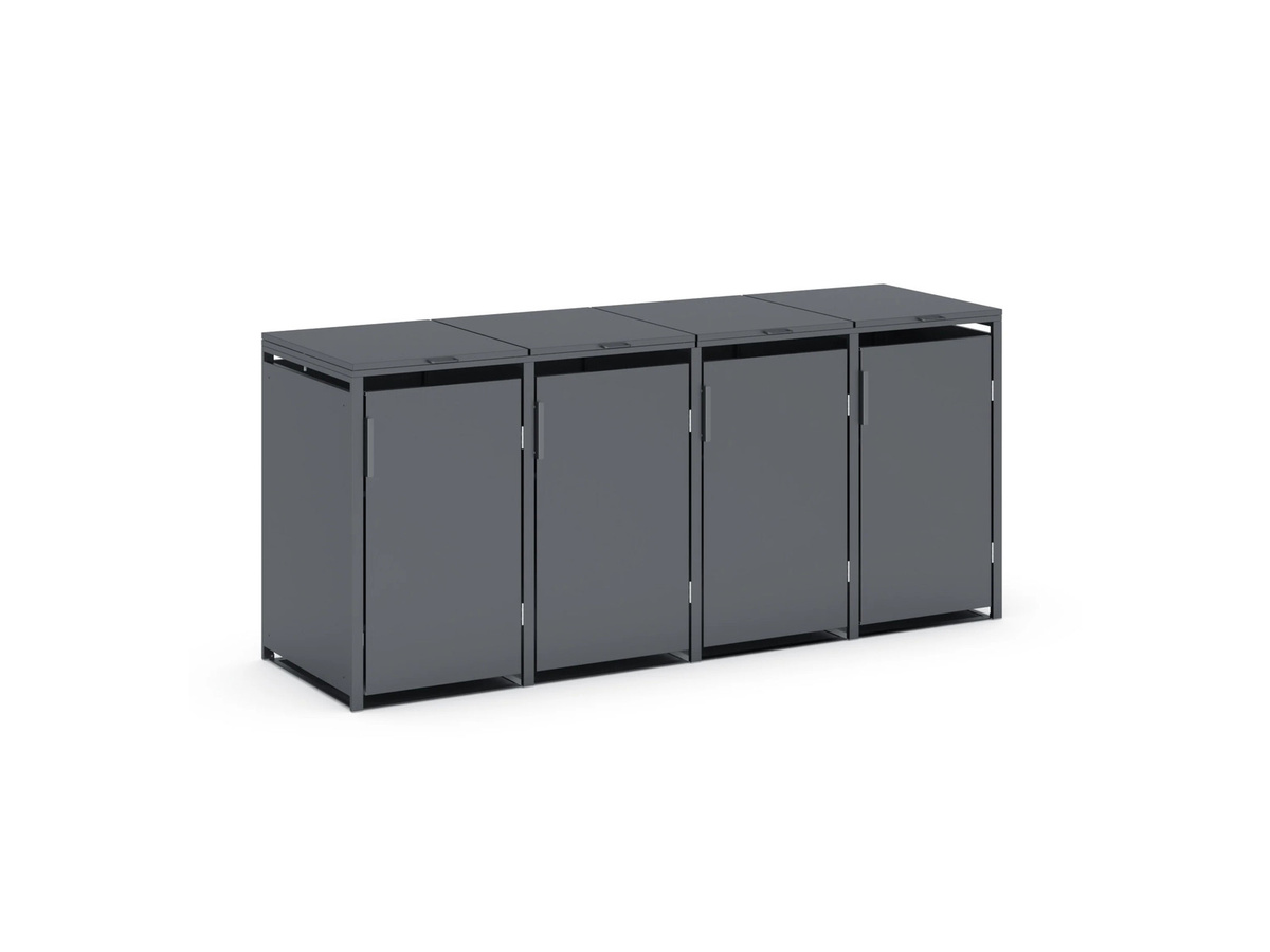 PLATS Mülltonnenbox Outdoor Solution 4er Anthrazit B/T/H: 265 x 80 x 116 cm - Bild 3