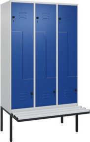 C+P Z-Spind Classic PLUS Sitzbank mit 6 Fächern und Sicherheits-Drehriegel, B/T/H: 212,0 x 120,0 x 81,5 cm - Bild 1