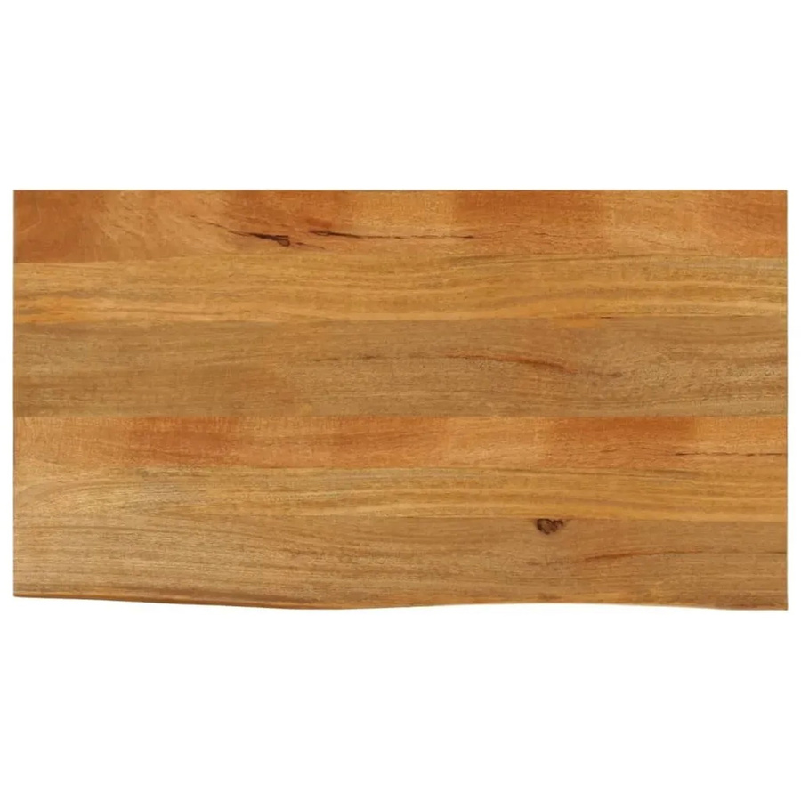 vidaXL Tischplatte aus Massivholz Mango mit Baumkante, Braun, B: 110 cm, T: 60 cm, H: 2,5 cm - Bild 2