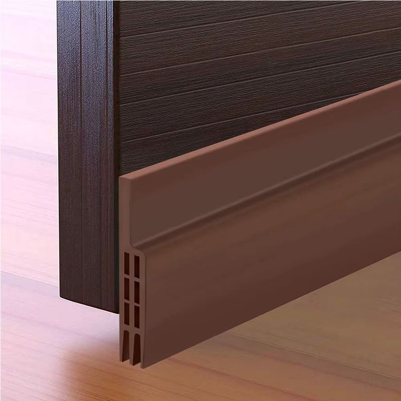 TFAAI Selbstklebender Tür-Staubstopper Dichtungsstreifen aus TPE mit Akustikschaum, Länge: 1 m, Farben: Transparent und Braun - Bild 5