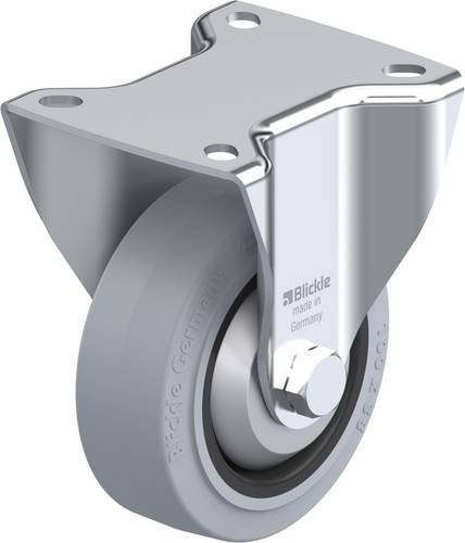 Blickle Bockrolle BK-POEV 100KA-1-SG-FA in Schwarz und Grau mit Schraubbefestigung, Rad-Durchmesser: 100 mm, Tragfähigkeit: 200 kg - Bild 1