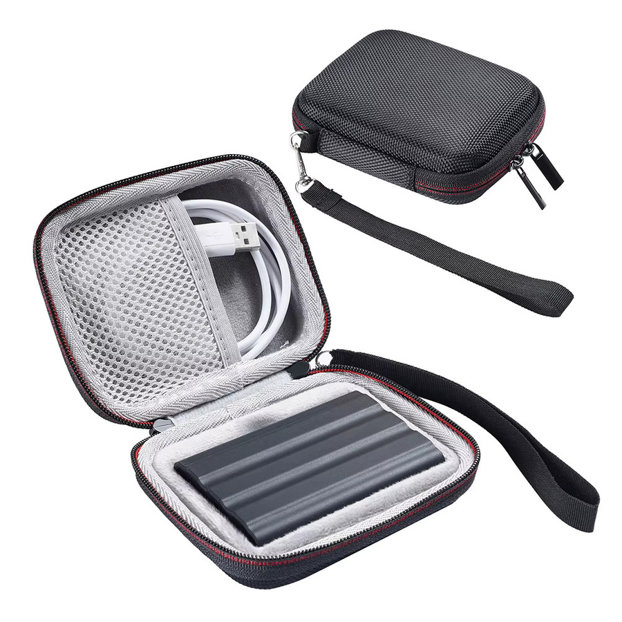 VODOOL EVA-Hartschalenkoffer mit Netztasche und Handschlaufe für Samsung T7 Shield und T9 SSD in Schwarz - Bild 6