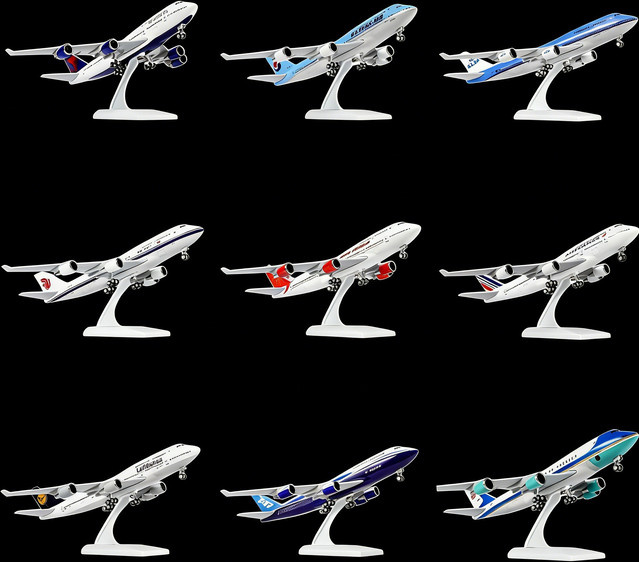 ZOCO B747 Flugzeugmodellbausatz, 1:240 Maßstab, mit Ständer - Bild 1