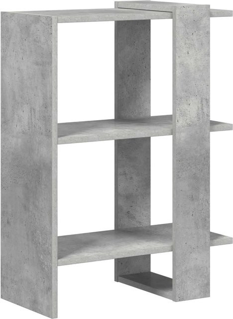 vidaXL Bücherregal in Betonoptik Grau aus Holzwerkstoff, modernes Standregal für Wohnzimmer, Büro oder Bibliothek, B/T/H: 52 x 25 x 71,5 cm - Bild 1