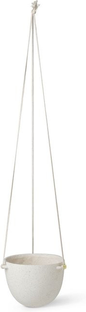 Ferm Living Speckle Hängetopf aus Keramik in Weiß mit gepunktetem Design - Bild 1