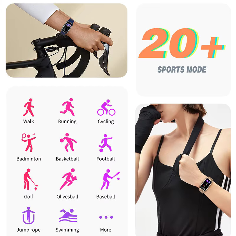 LIGE Smartwatch, 1,47 Zoll, Schwarz, Silikon, Unisex - Bild 4