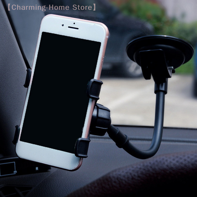 SHIDWJ Universal 360 Grad rotierender Auto Telefonhalter mit Saugnapf für Windschutzscheibe und Dashboard in Schwarz - Bild 1