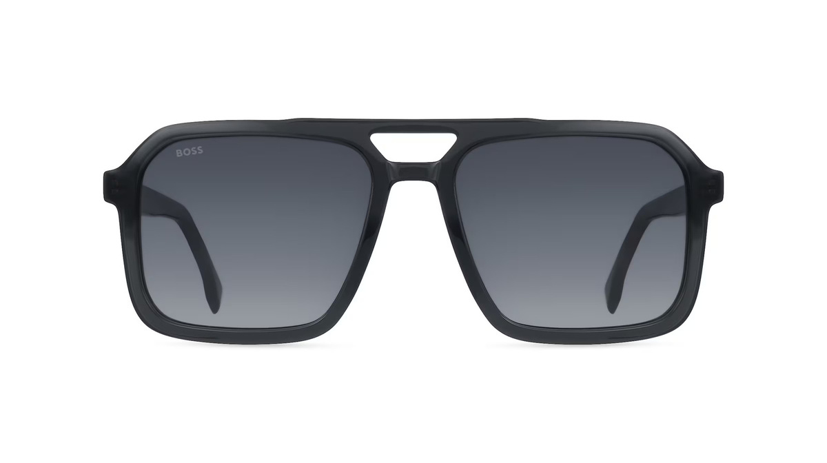 Hugo Boss 1894/S Sonnenbrille Pilot, Vollrand, Acetat, grau, Herren - Bild 1