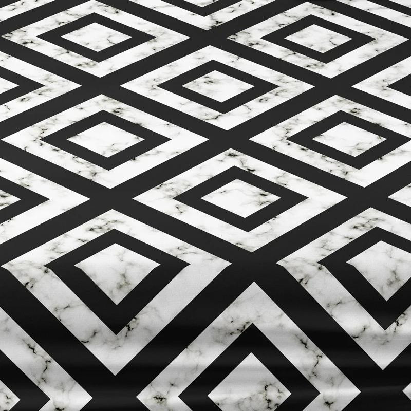 Your Warm Home Tagesdecke mit geometrischem Milchglas-Design in Schwarz und Weiß, B/B: 90 x 200 cm - Bild 3