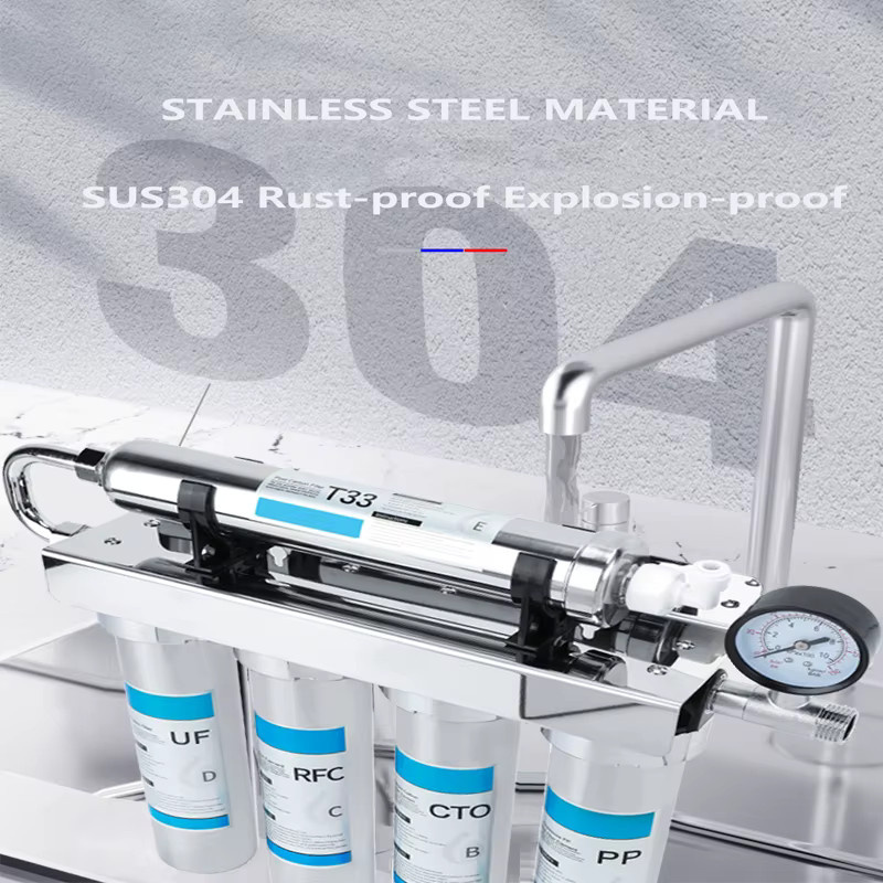 OSWNKW Ultrafiltration Wasserfilter mit Wasserhahn aus Edelstahl in Silber - Bild 3